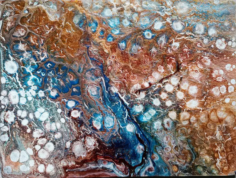 Akrylmålning Crater av Jan Lindwall