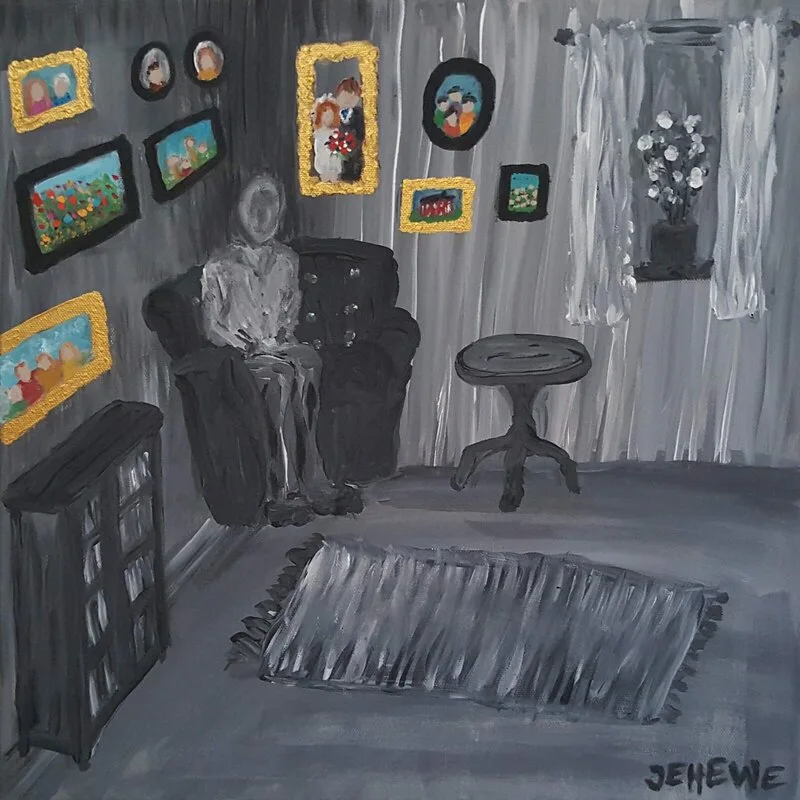 Akrylmålning A Life av Jessica Heglind Westlin