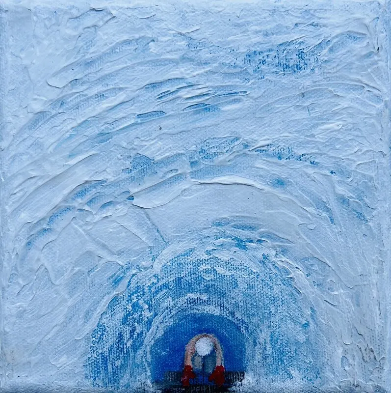 Akrylmålning Keep cool! av Tove Li