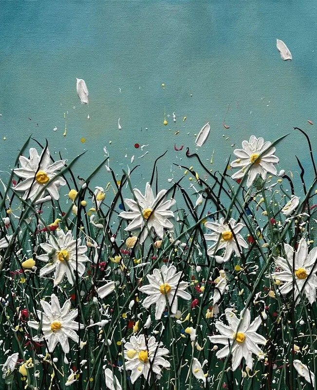 Akrylmålning Untitled av Veronica Fuchs
