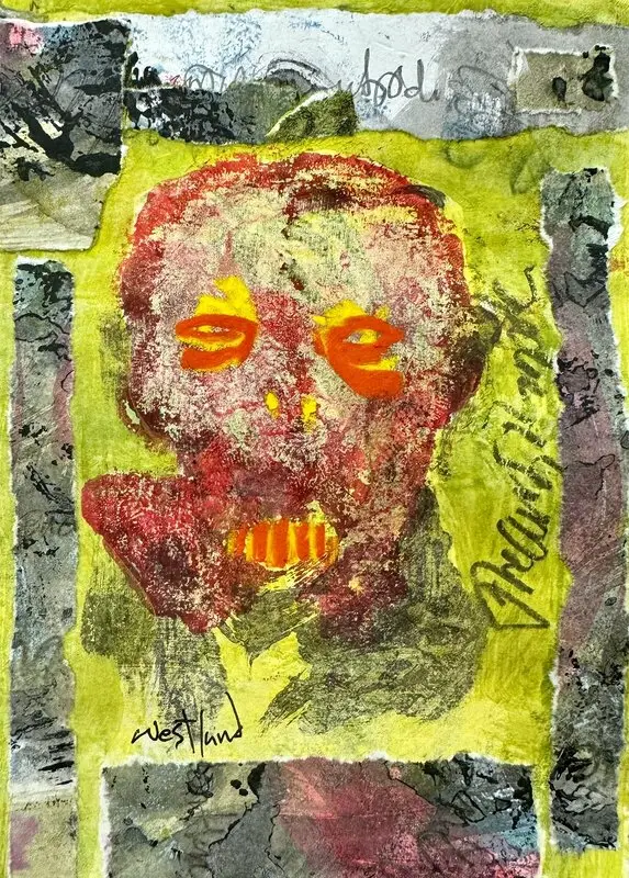 Akrylmålning The man av Hans Westlund