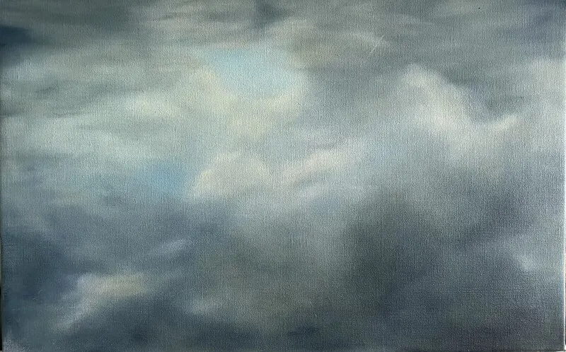 Oljemålning Moln 1 av Charlotta Eker