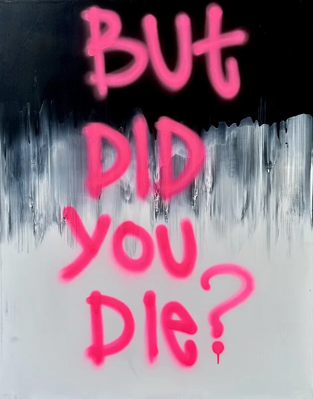 Akrylmålning But did you die? av Stephan Nilsson
