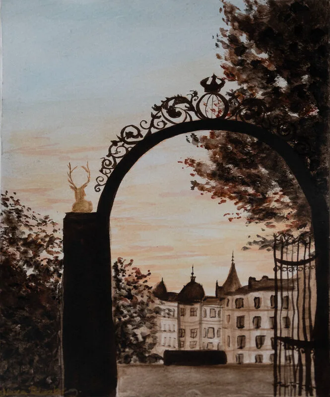 Akvarell Djurgården i mitten av september del 2 av Nova Blomberg