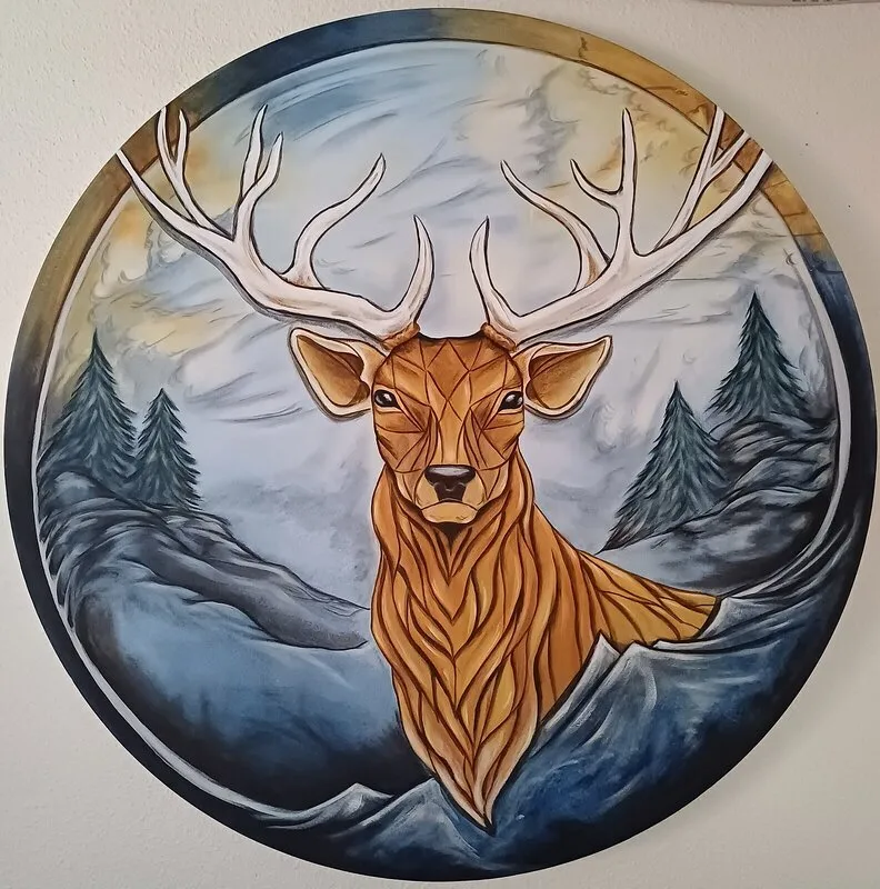 Akrylmålning Osynlig Betraktare av MARIA RADICH JOHANSSON