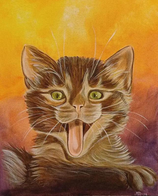 Akrylmålning L.O.L av MARIA RADICH JOHANSSON