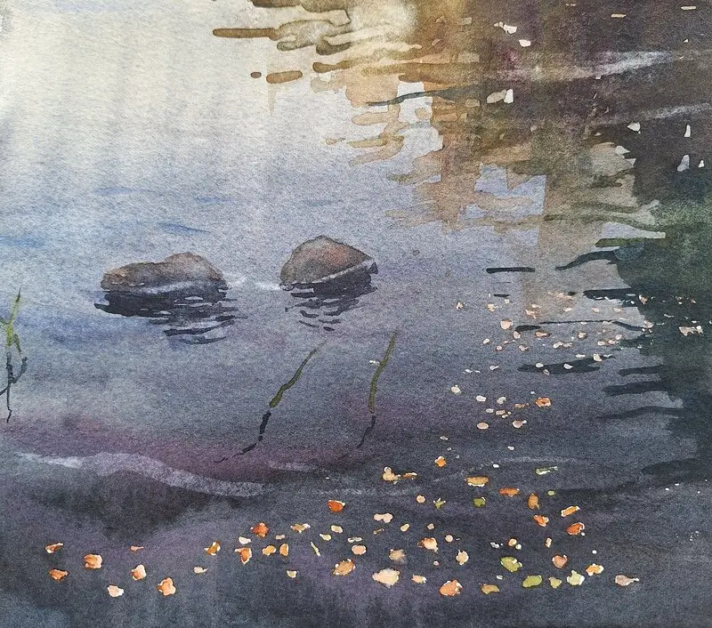 Höstspegling av Petra Skogsberg