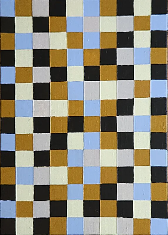 Akrylmålning Sol, himmel & jord av Beatrice Donnerberg