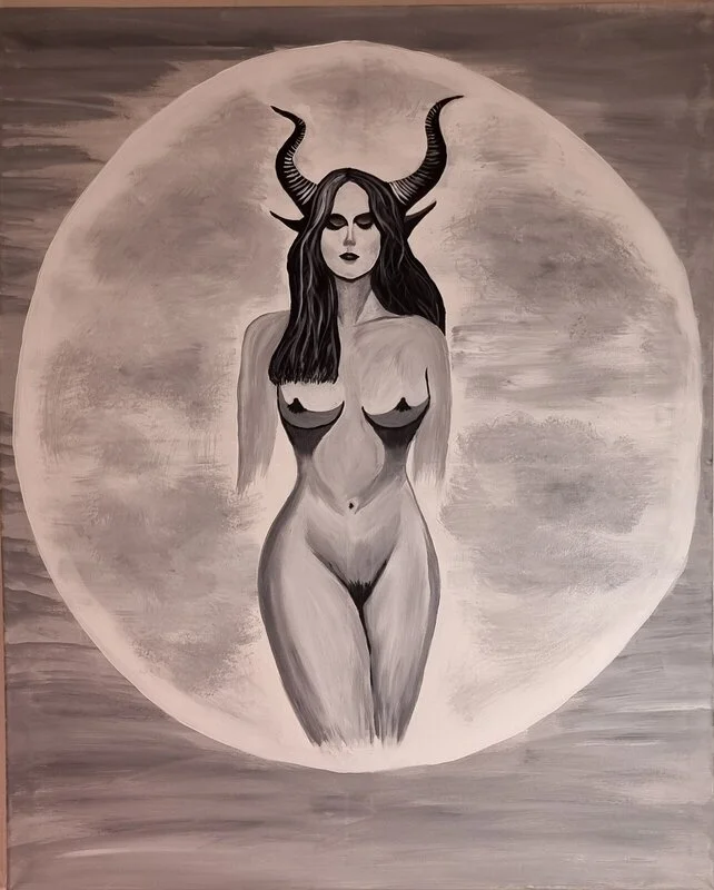 Akrylmålning Alter ego av Jenny Brännmark