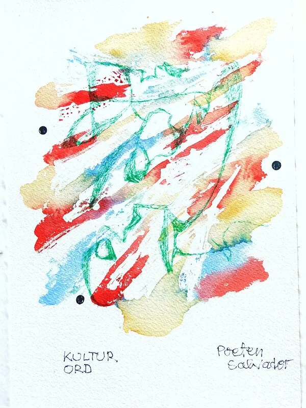Akvarell Kultur Ord av Poeten Salvador