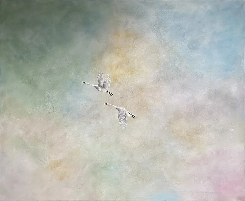 Akrylmålning Follow av Anneli Bendius