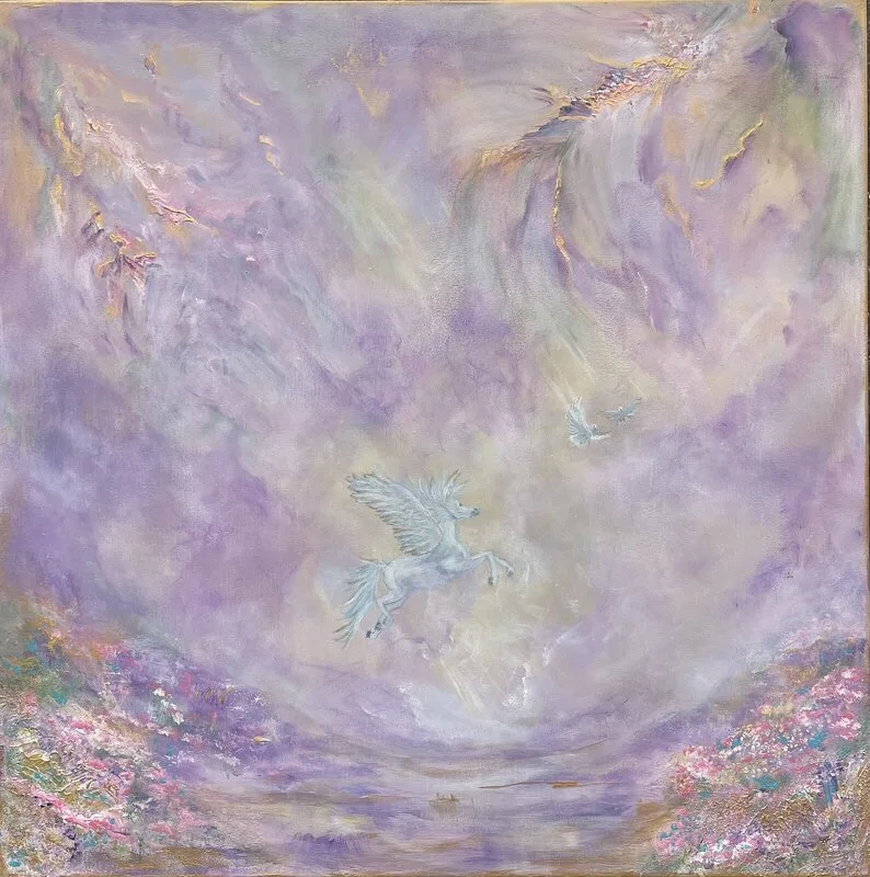 Akrylmålning Imagination av Hcspainting Stoldal
