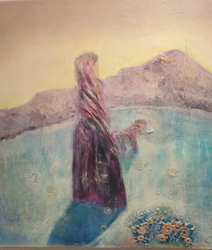 Akrylmålning Maria Magdalena av Ritva Göransson