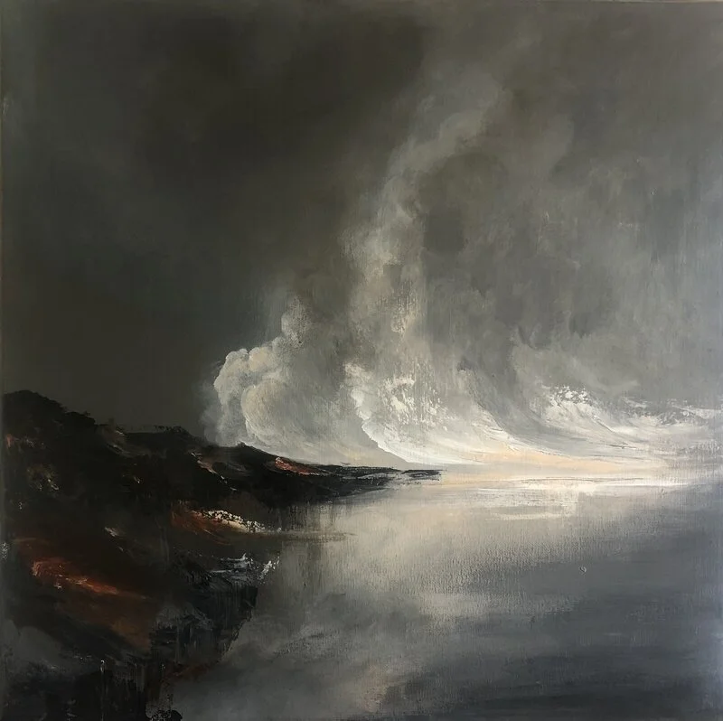 Akrylmålning Turmoil rising av Petra Maison