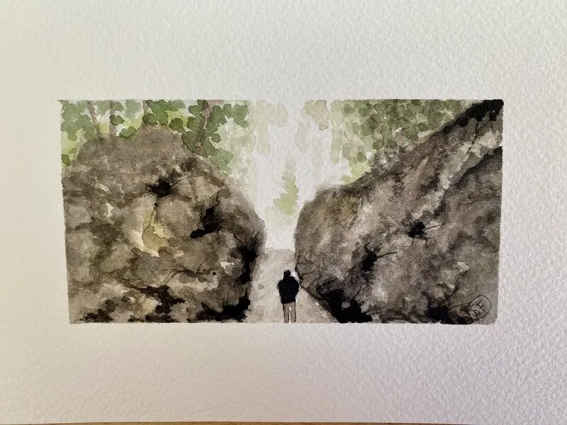 Akvarell Akvarell Kalkbro Södermanland av Sonja Frederique