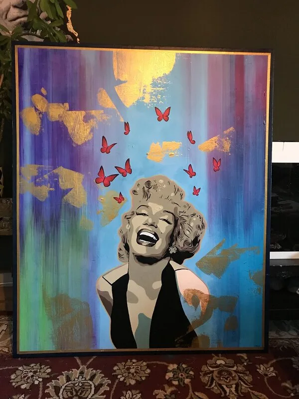 Akrylmålning Monroe av Nadja Asp