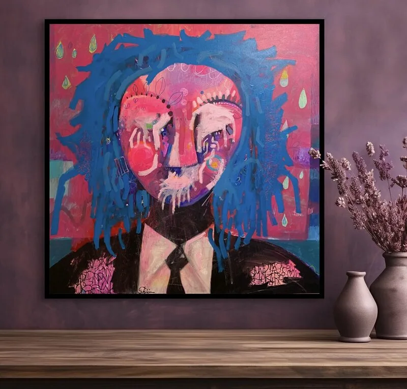 Akrylmålning Attractive blood av Shirin Moarefi