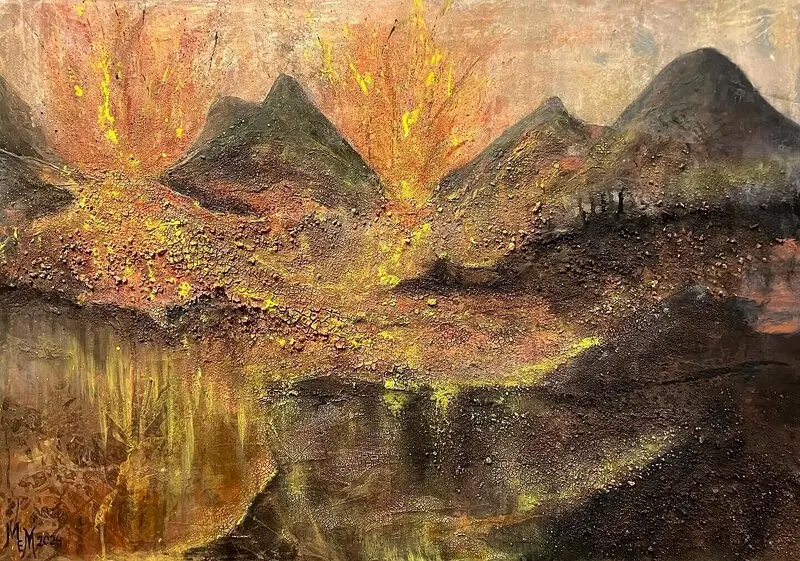 Akrylmålning The forces of nature av Marilyn Miller