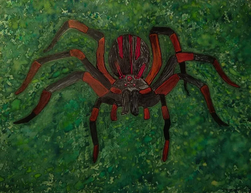 Akvarell "Spiderwoods", akvarell av Iris Landar Lygren