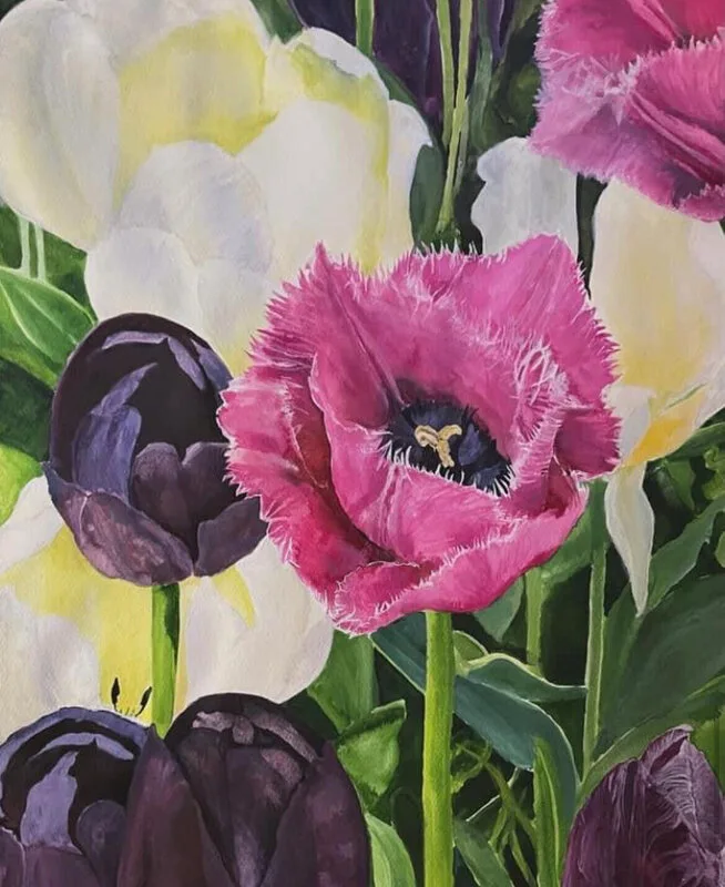 Tulips and fancy frills av Kristin Ahlin