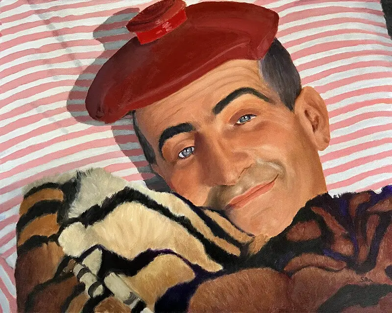 Oljemålning Louis de Funes av Sonny Andersson