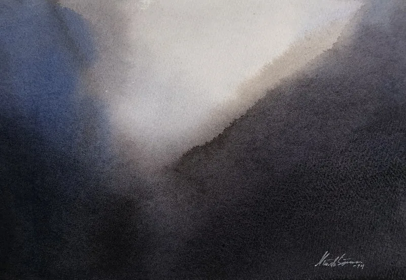 Akvarell Silentium av Märith Sovin