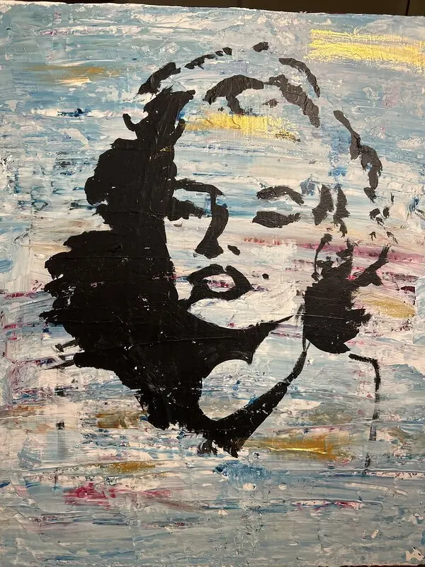 Akrylmålning Marilyn av Annelie Wangler