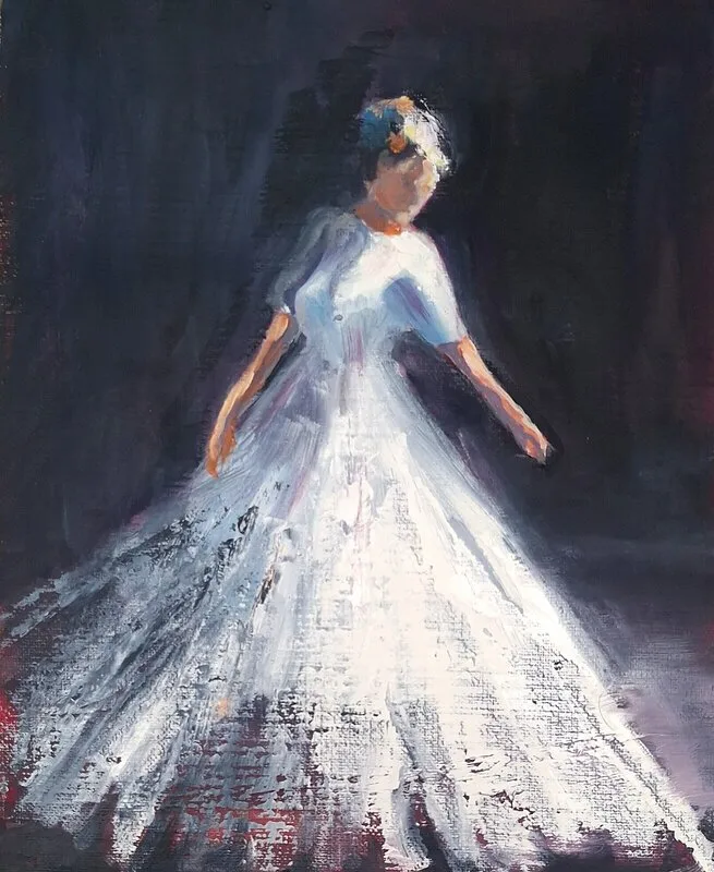 Oljemålning Dansposé av Maria Oscarsson Marle