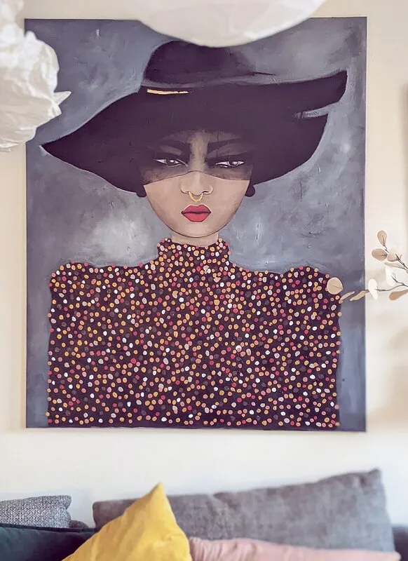 Oljemålning LAURA av Christina Palm