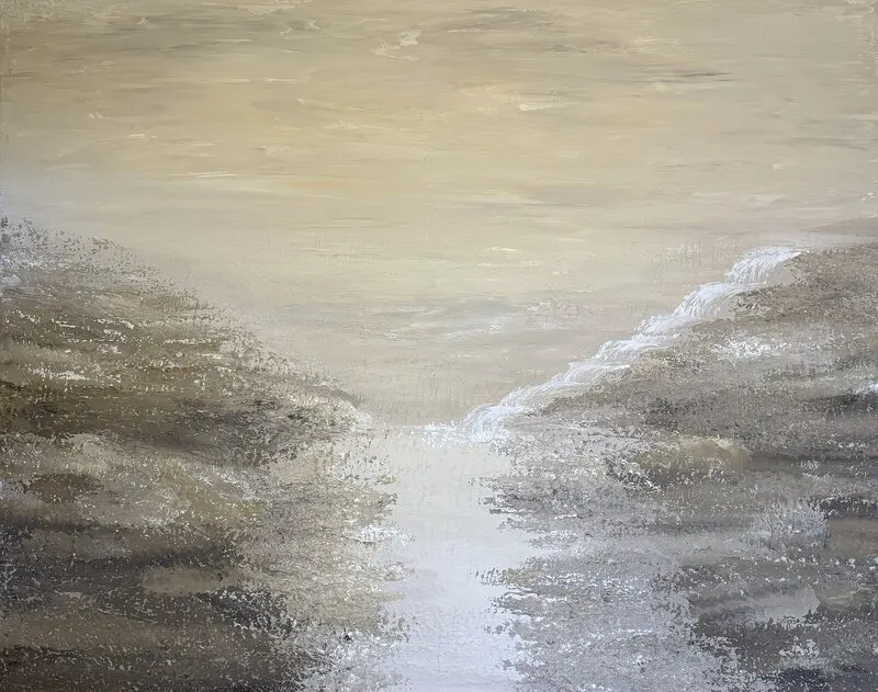 Akrylmålning Stone av F.B