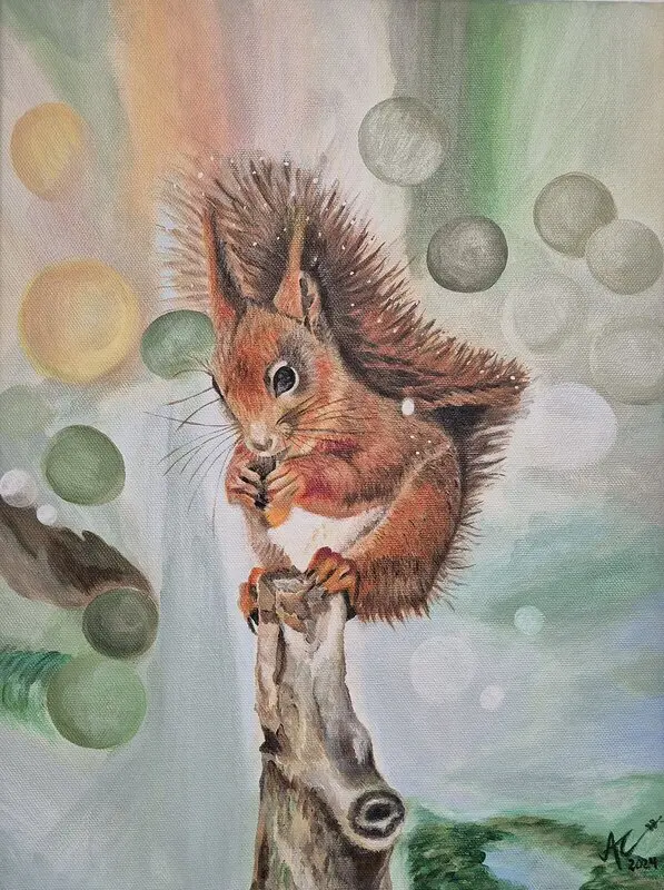 Akrylmålning Juni av Annelia Cederfeldt