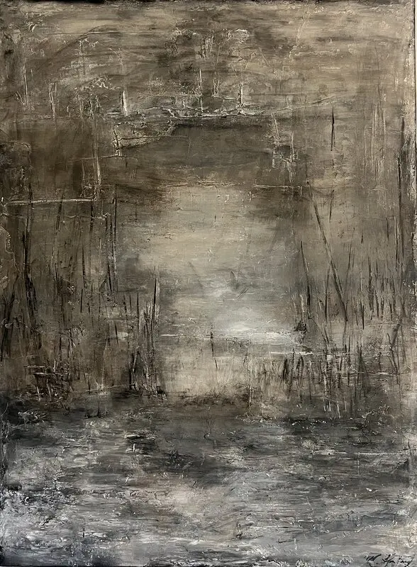 Akrylmålning By The Reeds av Maria Hamberg