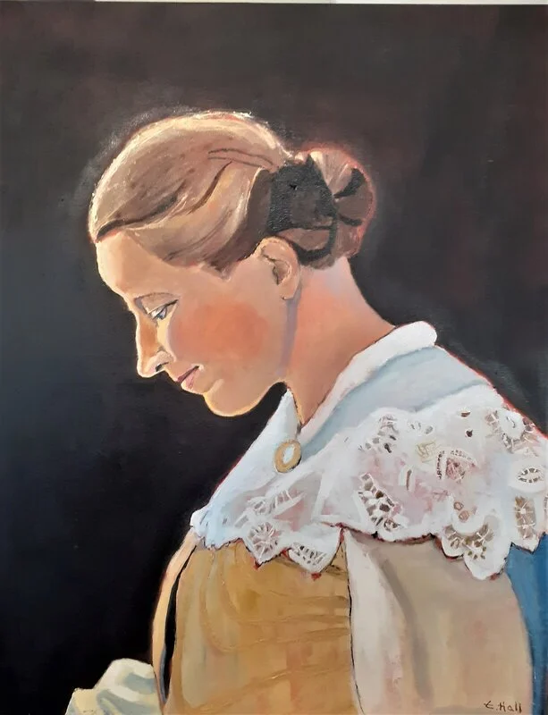 Oljemålning Fotografen av Elisabet Hall