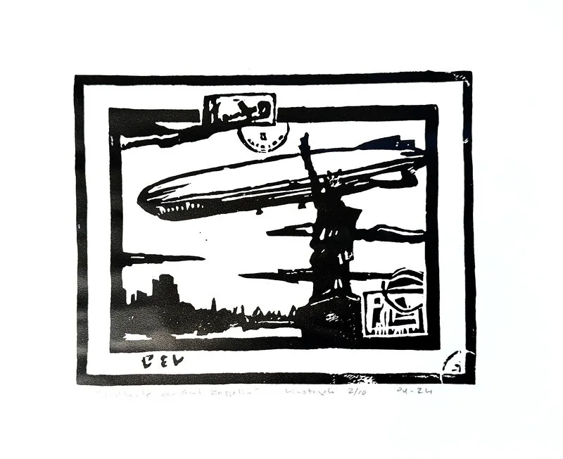 Postkarte von Graf Zeppelin av Per Kornhall