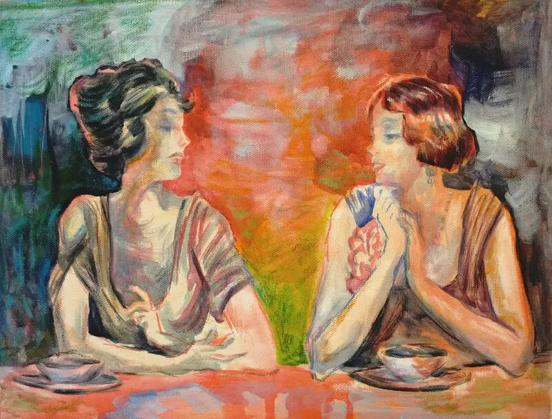 Akrylmålning Pursuit of the imagined av Daniel Vandinja