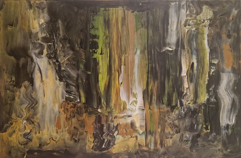 Akrylmålning Abstrakt - Vattenfall av Nina Lillskär