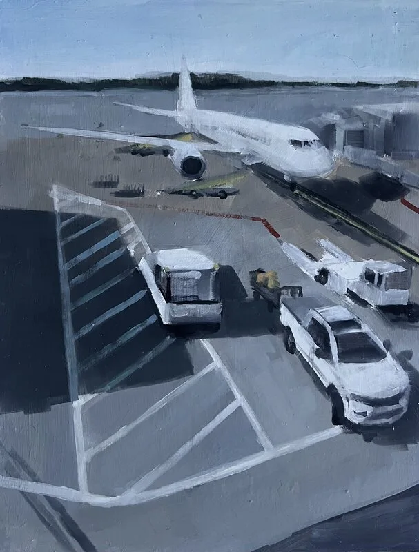 Oljemålning Gate av Marie-Louise Cajback