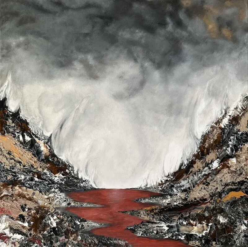 Akrylmålning av Frida Knutsson