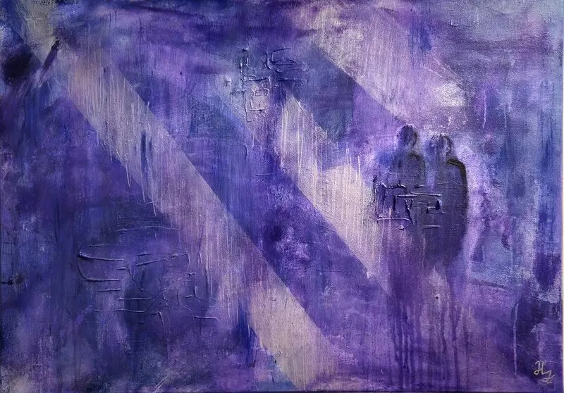Akrylmålning Longing av Hannah J. Jonsson