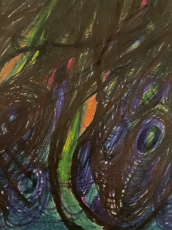 Glowing happy baglady av Jan-Eric Johansson