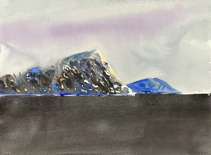 Akvarell Svart hav av Tord Wennerblom