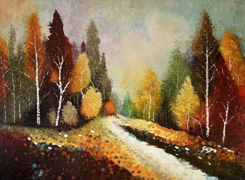 Oljemålning Vägskälet av Jonny Eriksson