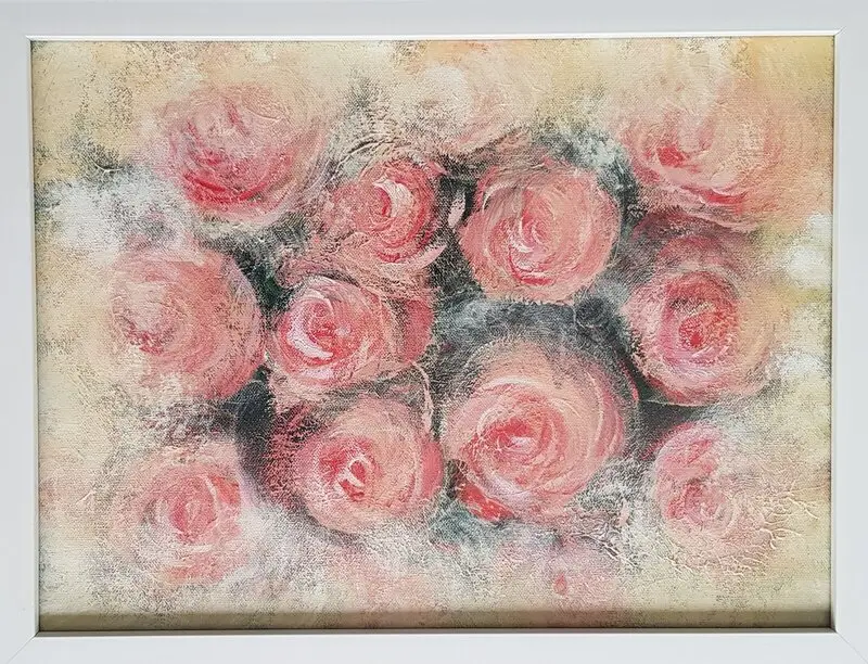 Akrylmålning Roses av Susan Blomberg