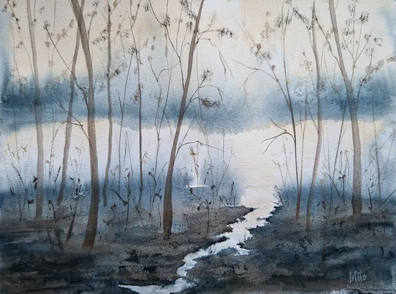 Akvarell Hope av Marie-Louice Eriksson