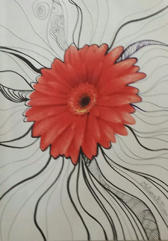 Röd blomma av Juliana Boneva