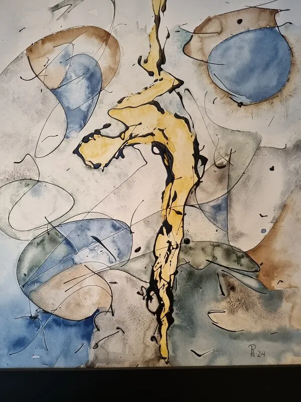 Akvarell Fri dans av Rose-Marie Dolk