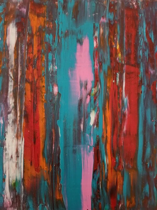 Akrylmålning Fire and ice av Konst_igtpatapeterna Magni