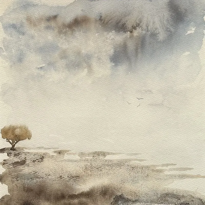 Akvarell av Delina Drevstad