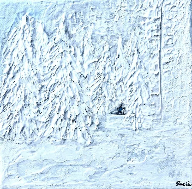 Akrylmålning Jakten efter blåbärssoppa av Tove Li