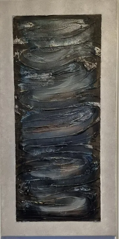 Abstrakt textur akryl " Waves" av Annsofi Alm